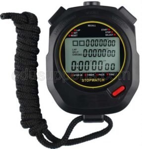 Digital Stopwatch Timer with Multi-LapsSplits, 0.01-Second Timing, Large Three-Row Display, Clock, Calendar, and Alarm, Shockproof