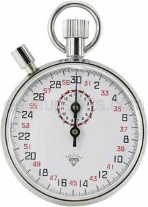 Mechanical Stopwatch Timer - 15 Minutes, 30 Seconds per Circle with Pause, 0.1 Second Minimum Scale