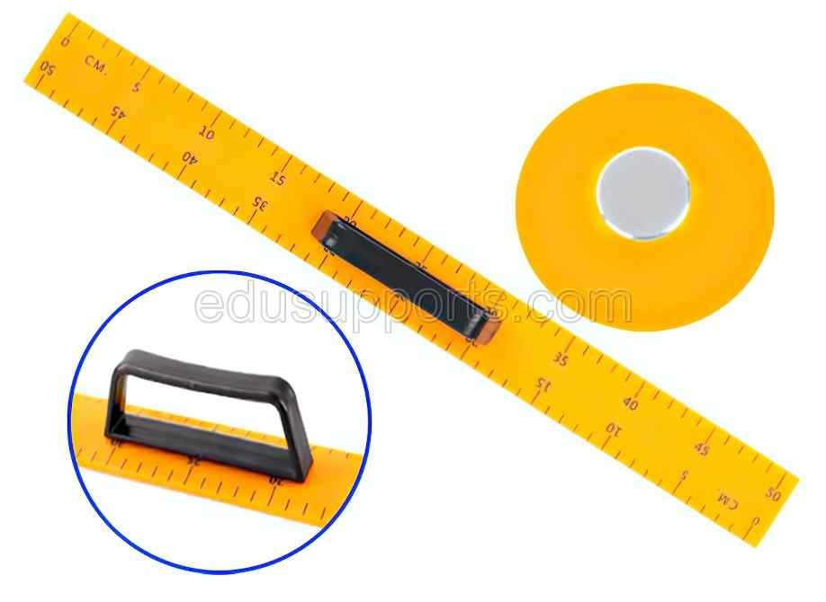 Plastic Rulers Metric Scale 50 cm With Ergonomic Handle & Powerful Magnets