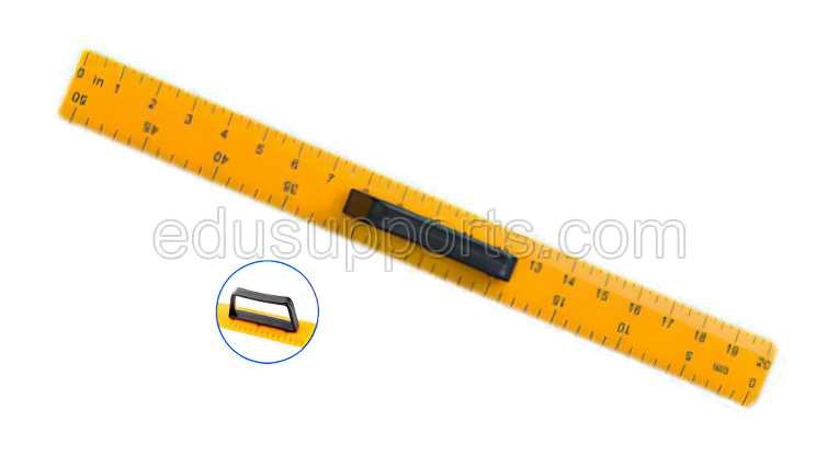 Plastic Rulers Metric and Inch scale 20 Inch 50 cm with Ergonomic Handle