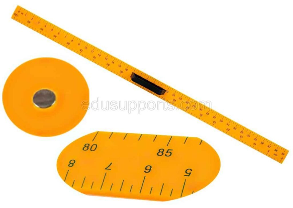 Plastic Rulers Metric and Inch scale 39 Inch 100 cm With Ergonomic Handle & Powerful Magnets