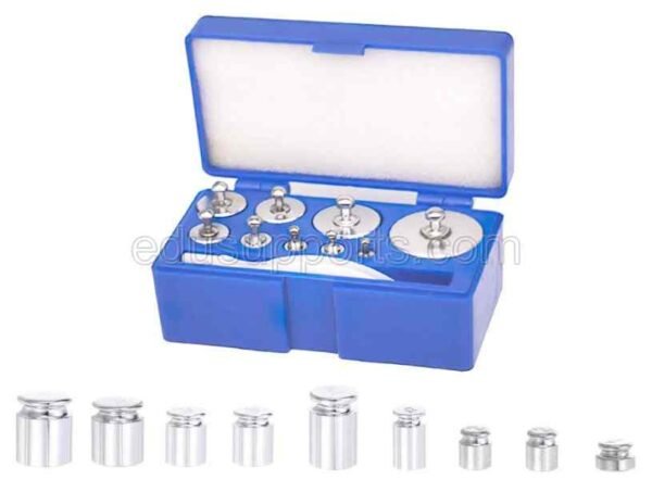 Precision Calibration Weight Set 1g-100g , 210g, 9 calibration weights, Steel Chrome.