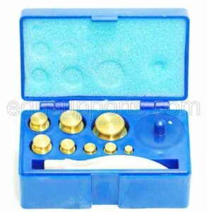 Precision Calibration Weight Set 1g-50g, 100g, 8 calibration weights, Brass.