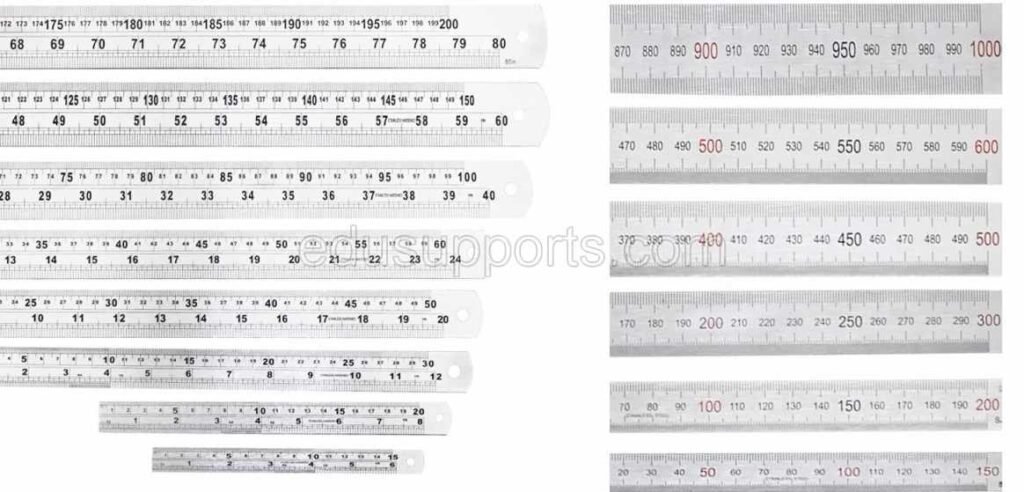 Stainless Steel Rulers with Metric & Inch Scale