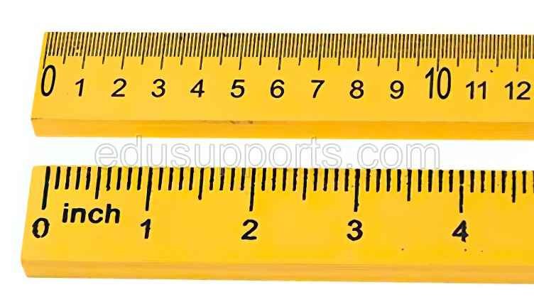 Wooded Straight Rulers, Metric & Inch scale 39 Inch 100 cm 1000mm