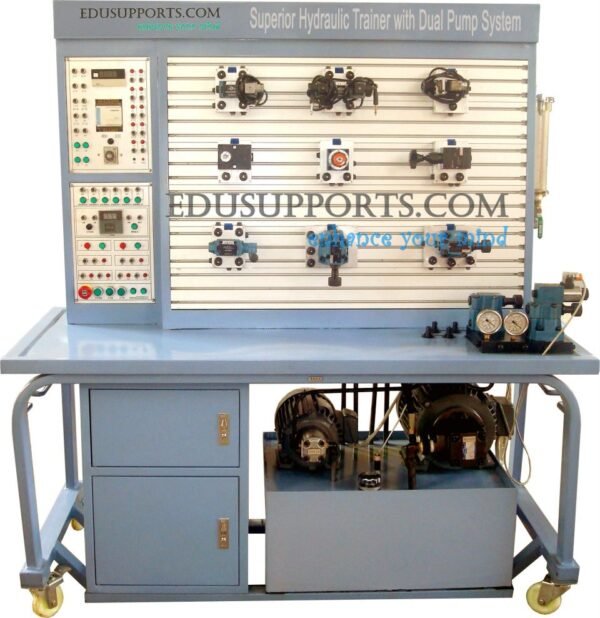 Superior Hydraulic Trainer with Dual Pump System for mastering hydraulic circuit experiments