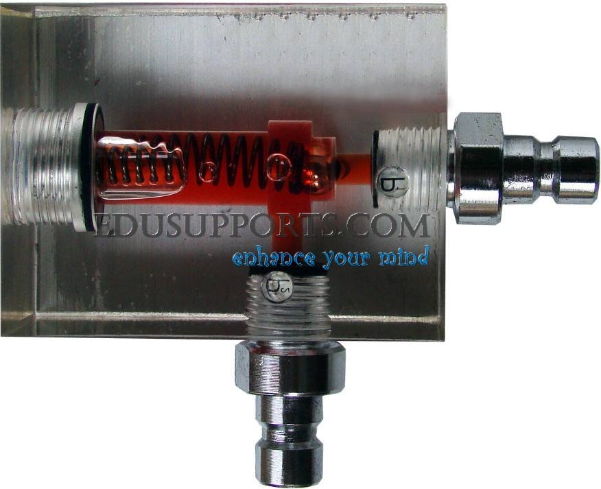 Transparent Plexiglass One-way Valve in Transparent Hydraulic Trainer