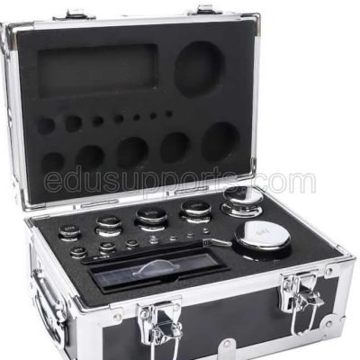 Precision Calibration Weight Set, 1g-1kg, M1, 13 Calibration Weights, Steel Chrome, with Tweezer and Aluminum Alloy Storage Case