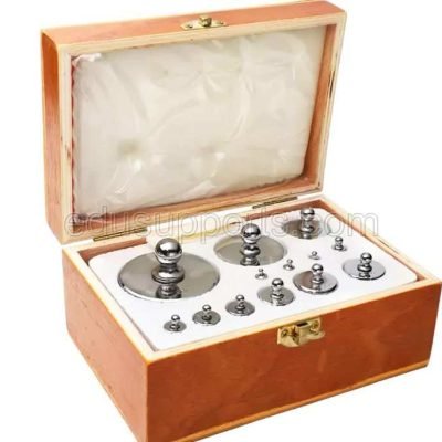 Precision Calibration Weight Set, 1g-1kg, M2, 13 Calibration Weights, Steel Chrome in Wooden Storage Case