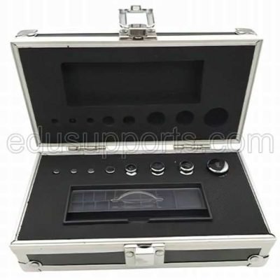 Precision Calibration Weight Set, 1g-50g, M1, 8 Calibration Weights, Steel Chrome, with Tweezer and Aluminum Alloy Storage Case