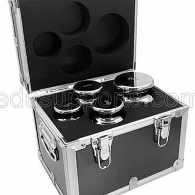 Precision Calibration Weight Set, 1kg-5kg, M1, 4 Calibration Weights, Steel Chrome, with Aluminum Alloy Storage Case