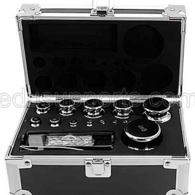 Precision Calibration Weight Set, 1mg-1kg, M1, 25 Calibration Weights, Steel Chrome, with Tweezer and Aluminum Alloy Storage Case