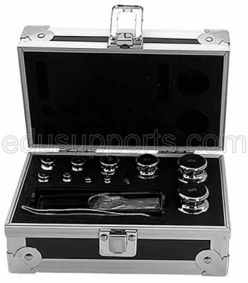 Precision Calibration Weight Set, 1mg-200g, M1, 23 Calibration Weights, Steel Chrome, with Tweezer and Aluminum Alloy Storage Case