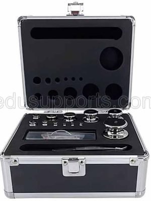 Precision Calibration Weight Set, 1mg-500g, M1, 24 Calibration Weights, Steel Chrome, with Tweezer and Aluminum Alloy Storage Case